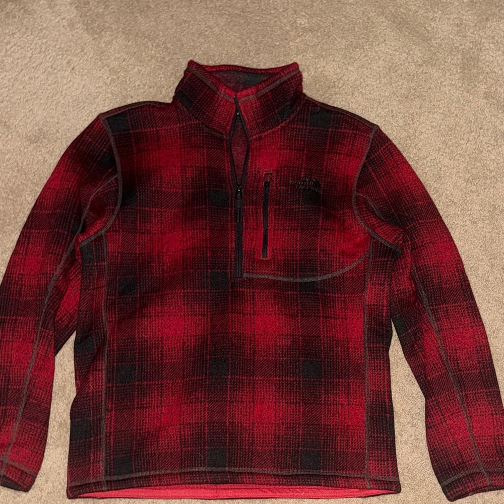The North Face Red Plaid 1/4 Jacket